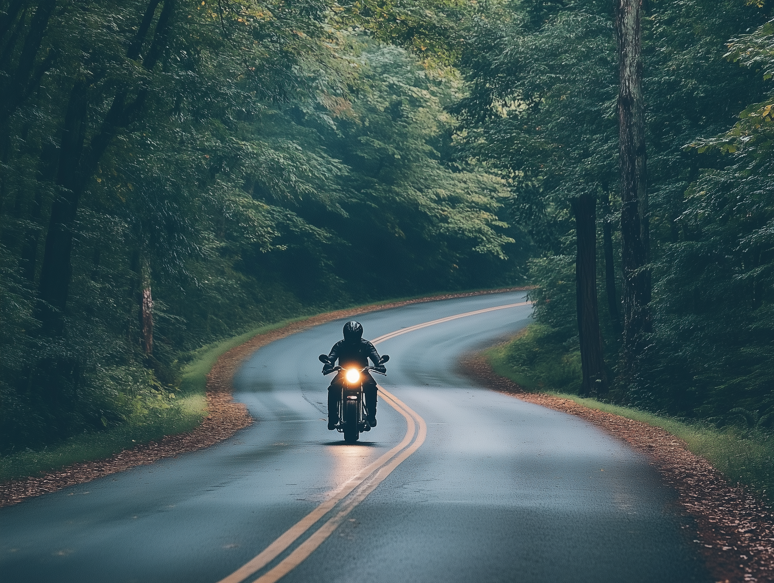 Stereoai photo of motocycler on road nature summer bad9fca7 7c82 4248 9798 e83a164a7c1d